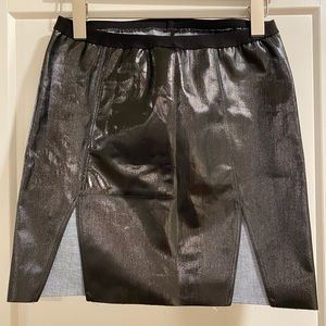 Rick Owens Black Pleather Mini Skirt. Size 42 IT (6 US). New with tags!